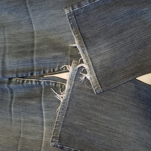 DAVID KAHN LAUREN JEANS Blue Dark Fade Rinse Straight Leg Size 10 - Picture 4 of 6